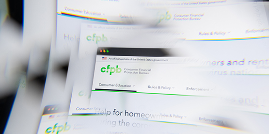 CFPB logo on screen
